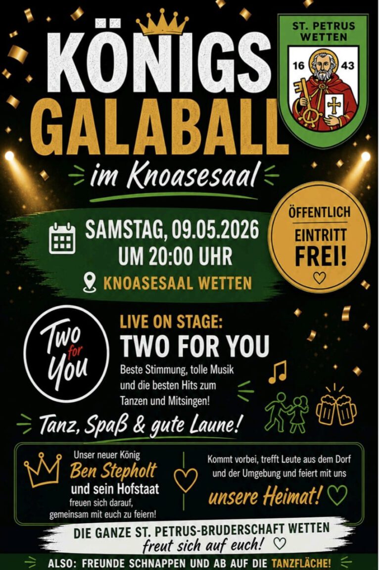 Königsgalaball im Knoasesaal 09.05.2026